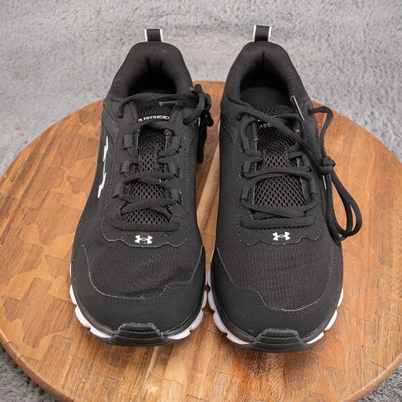 Under Armour Charged Assert 9 3024591-001 Womens Black Running Shoes Sz US 10.5 - Picture 2 of 8